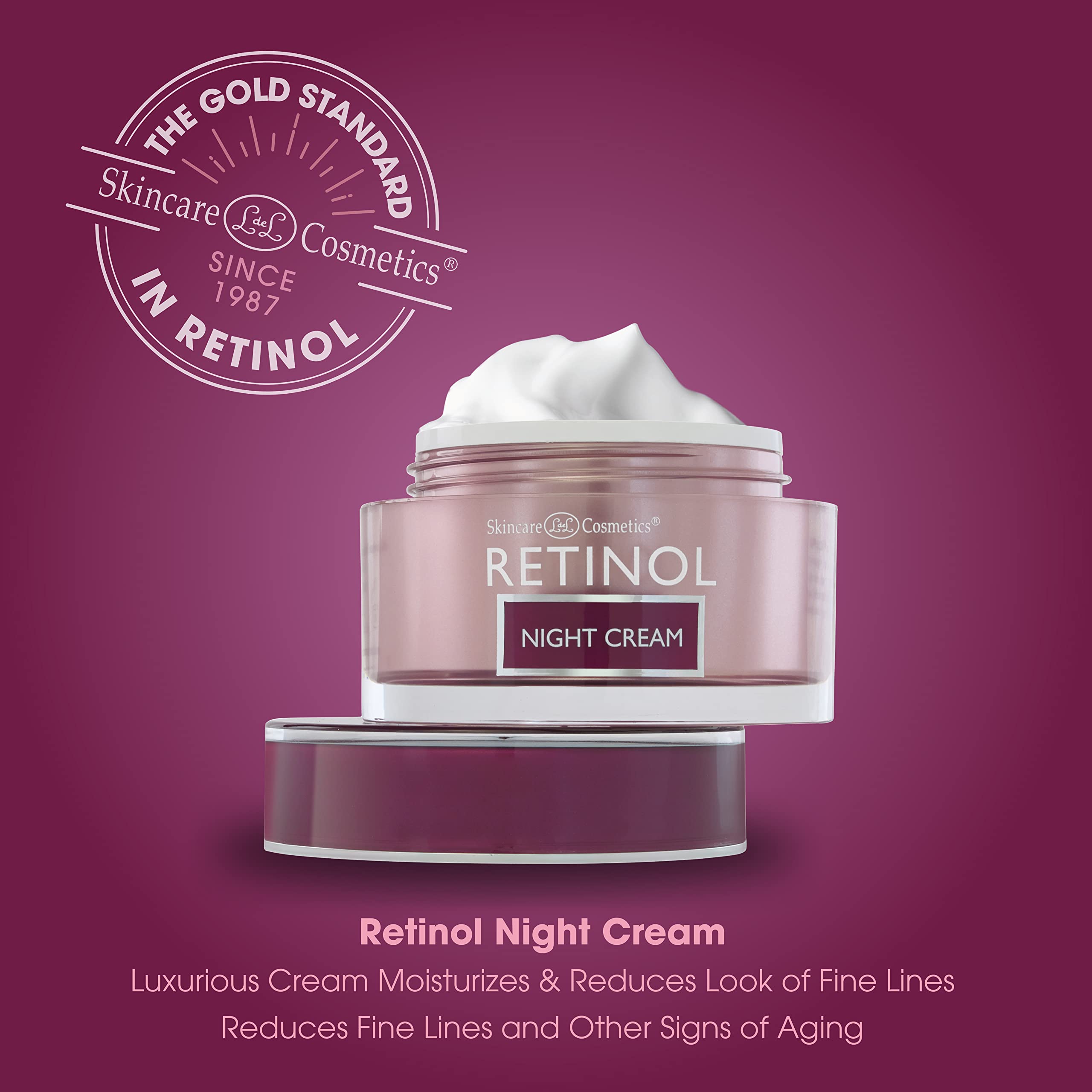 Texture closeup of LIVAURA Night Cream reveals creamy night nourishment