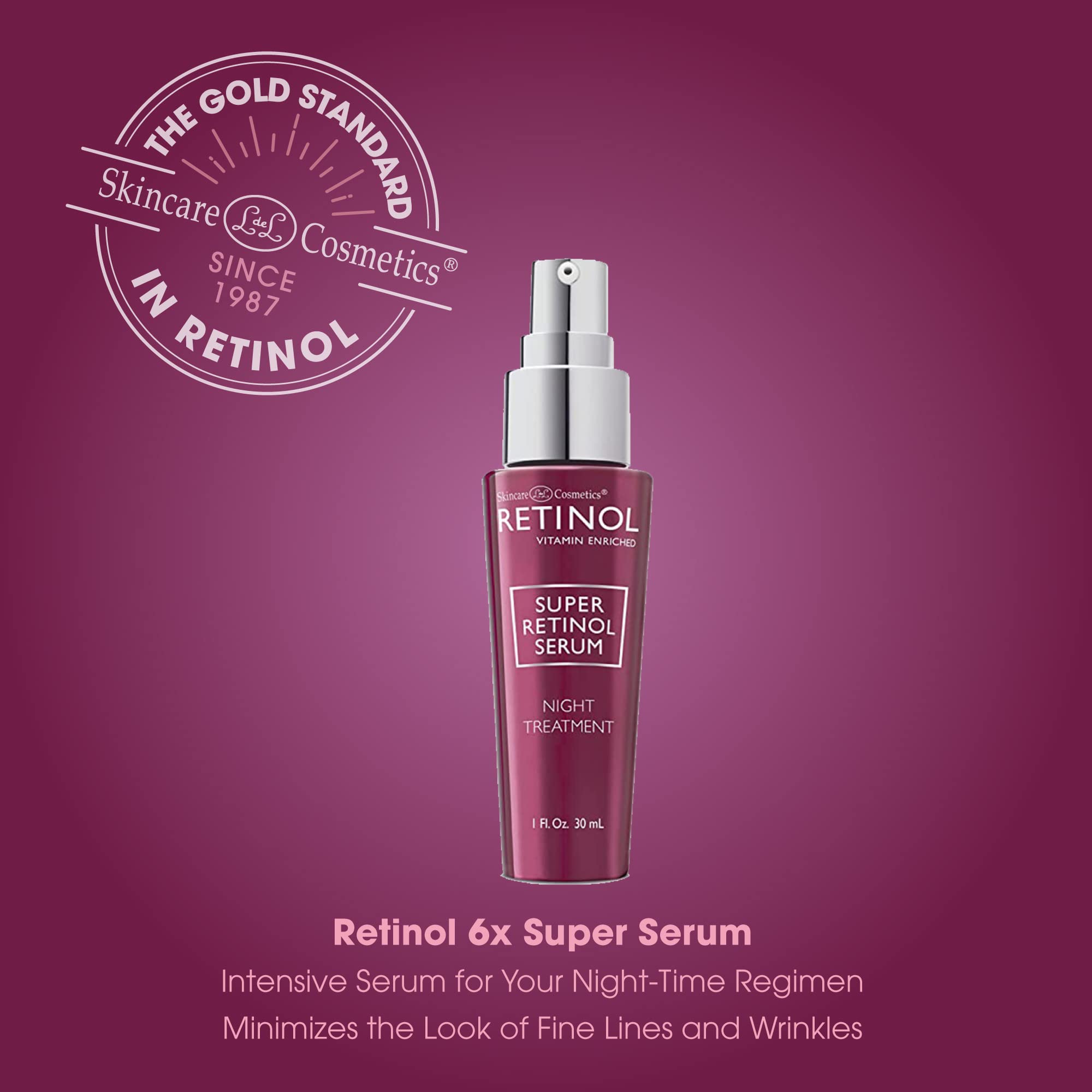 Applying LIVAURA Retinol 6X serum to the cheek at night for renewal.