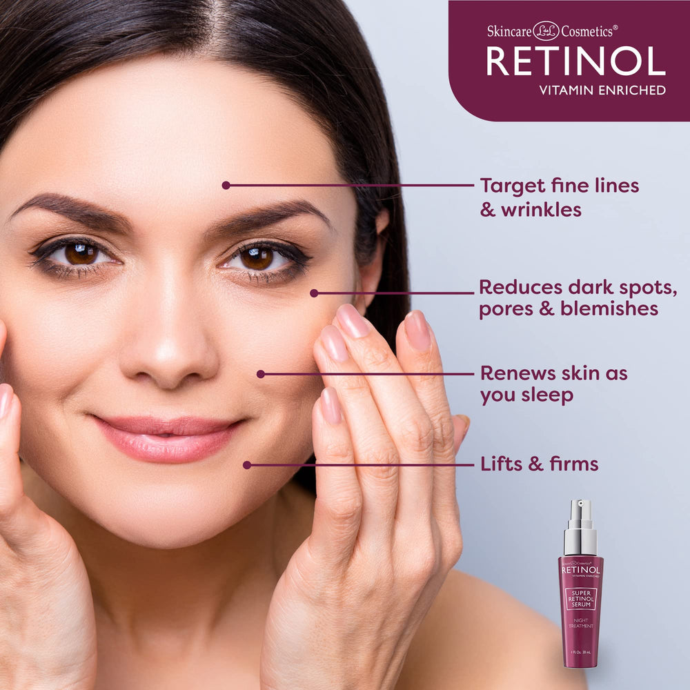 Packaging display with LIVAURA serum on a vanity.