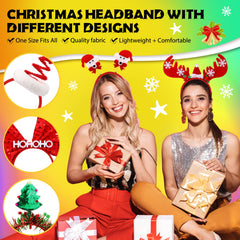 Retrowavy Christmas headband featuring an elk design for playful outfits