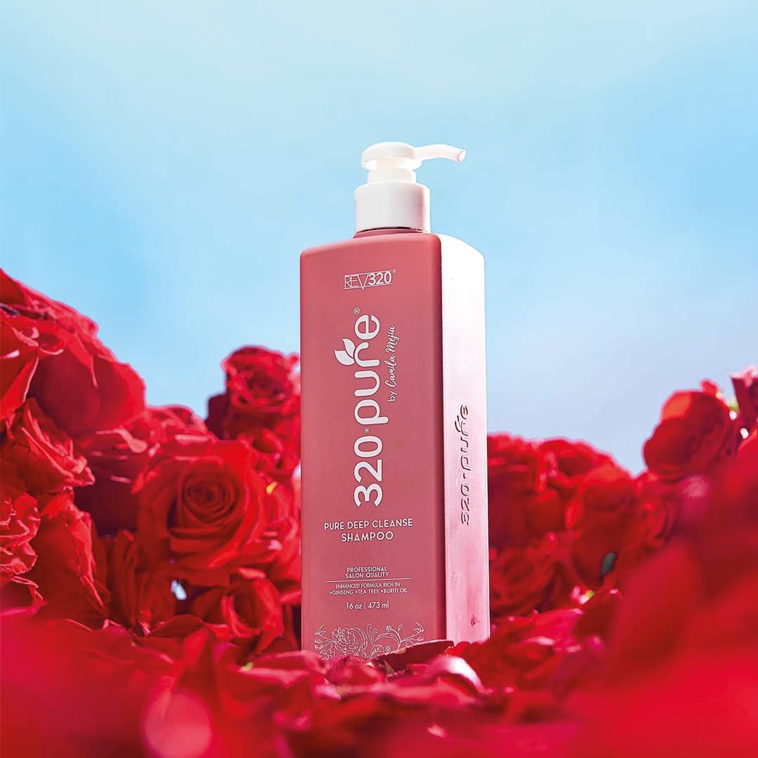 Rev320 Pure Deep Cleanse on curly hair for manageable texture