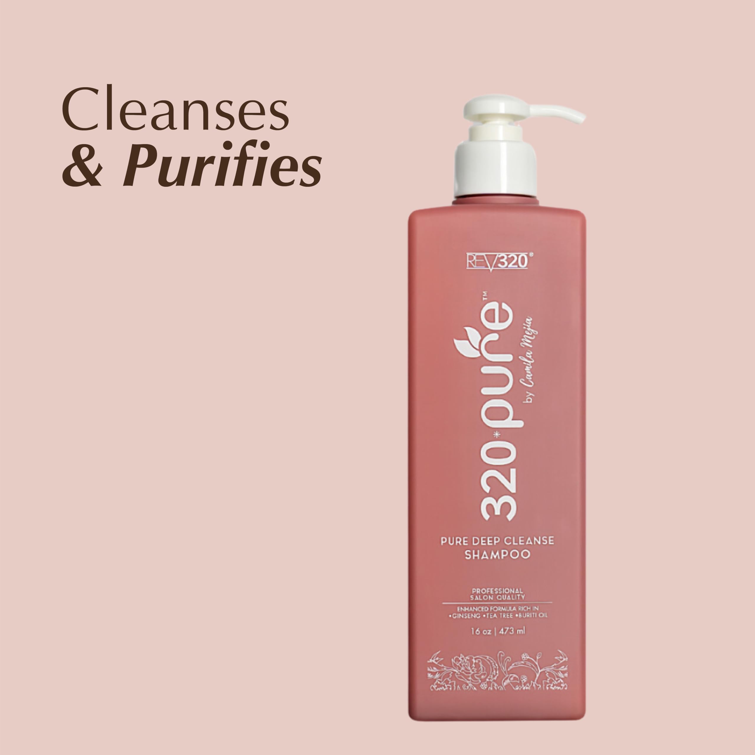 Rev320 Pure Deep Cleanse ingredients close-up: cayenne pepper and garlic for natural clarifying action
