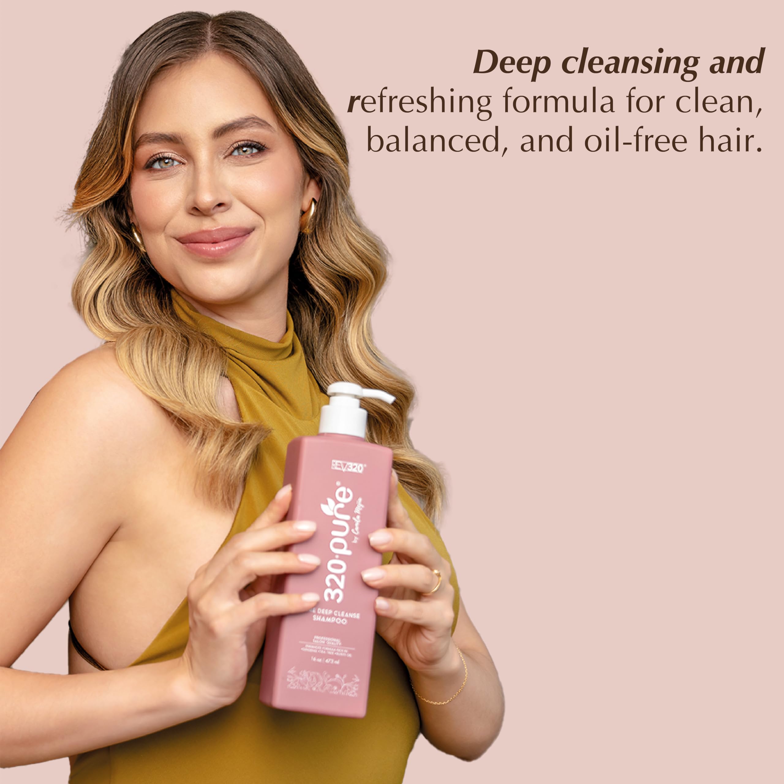 Rev320 Pure Deep Cleanse close-up scalp care in action