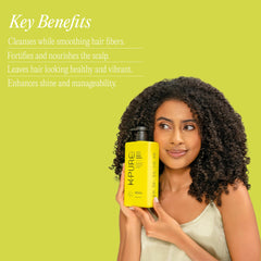 Rev320 Sleek N' Smooth keratin shampoo foam reveals rich lather that smooths frizz.
