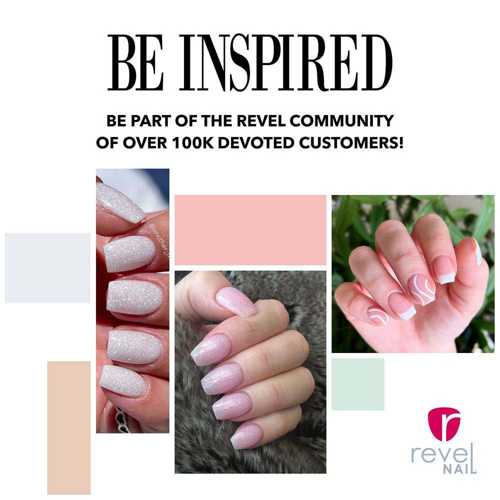 Revel Nail Dip Powder Starter Kit at-home manicure in progress