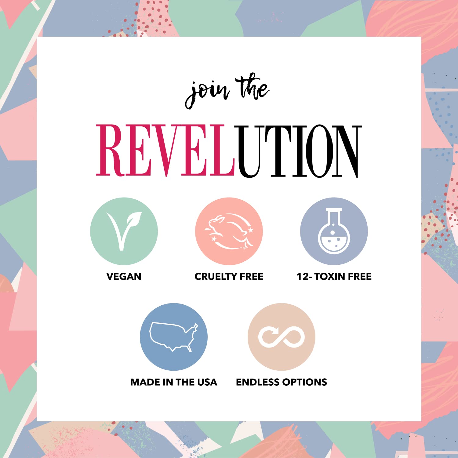 Revel Nail Dip Powder Starter Kit made in USA packaging