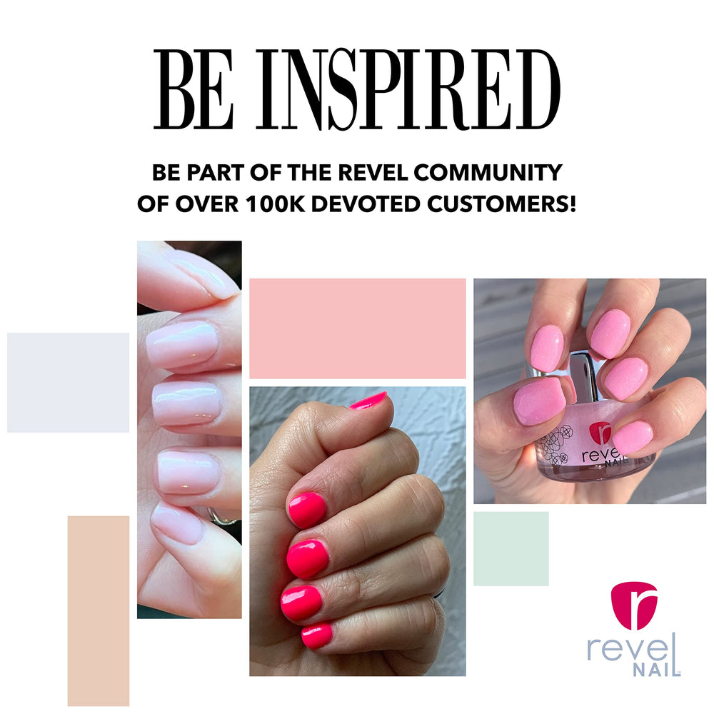 Revel Nail no-lamp-needed formula delivers durable color with a lightweight feel.