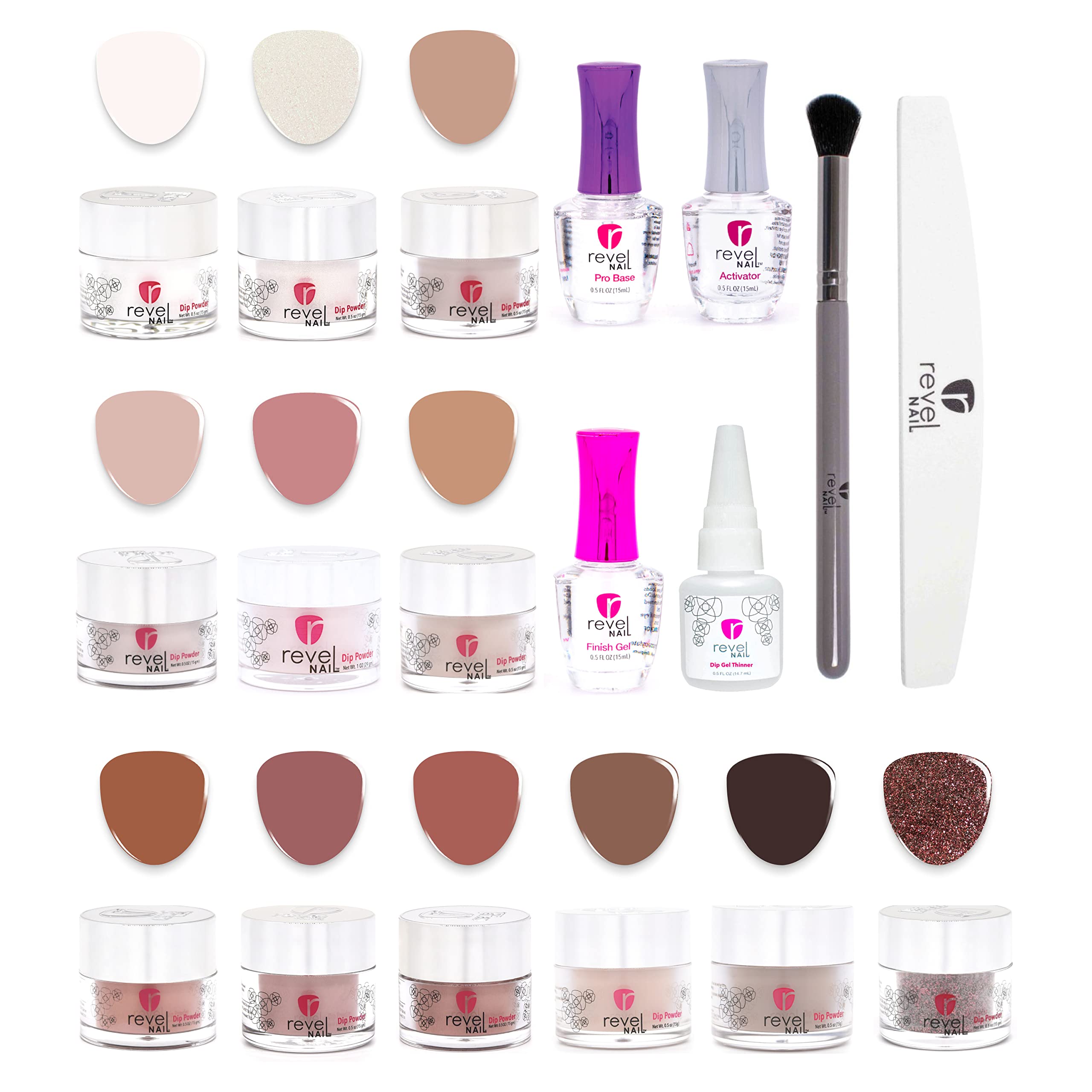 Revel Nail starter dip kit cover showing all-in-one manicure setup