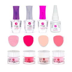 Revel Nail Starter Kit contents for a seamless at-home dip manicure.