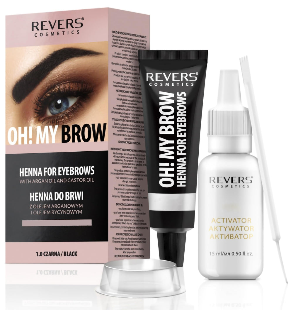 Revers Cream Hair Dye tube with argan oil for nourishing color.