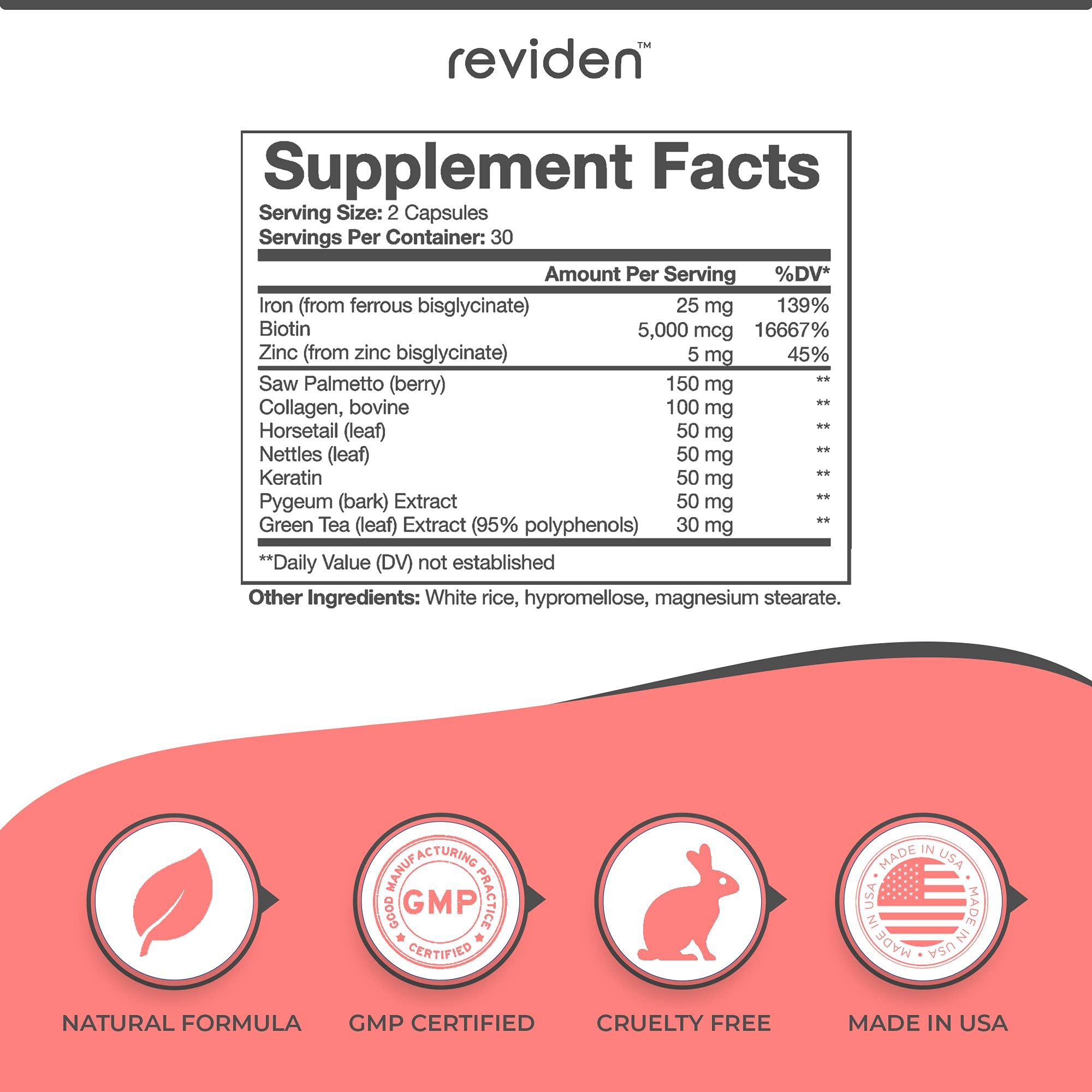 REVIDEN DHT Blocker daily dosing aids a consistent hair care routine.