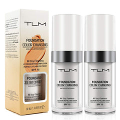 REVIGLAM ReviGLam TLM color-changing foundation bottle showing adaptive shade for all skin tones.