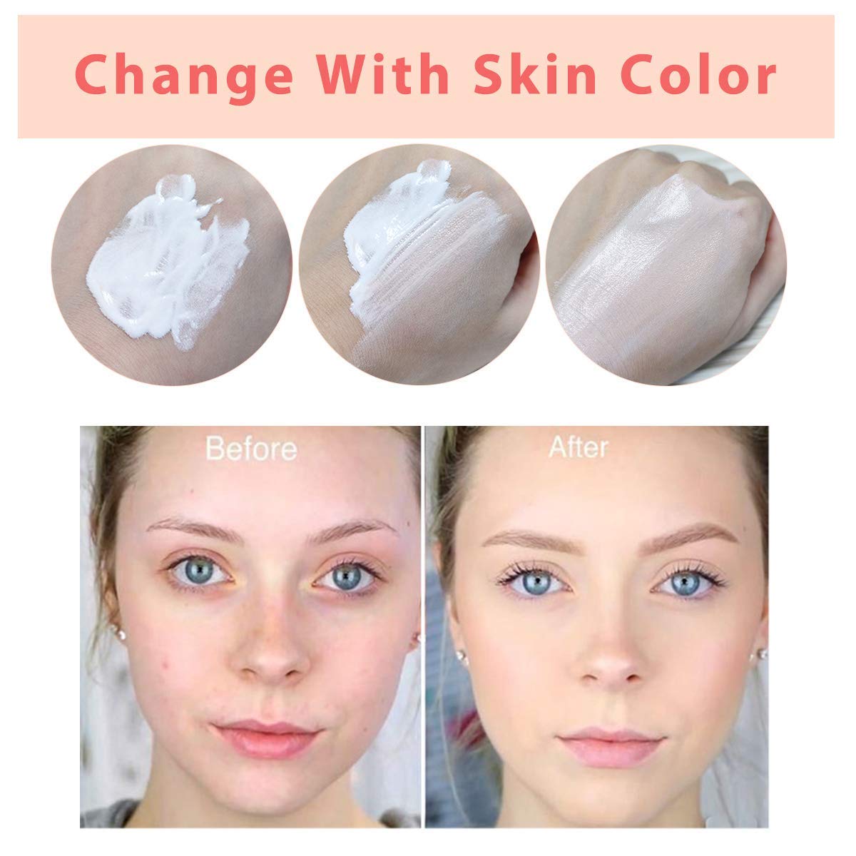 REVIGLAM ReviGLam TLM seamless finish look showing natural coverage without cake.