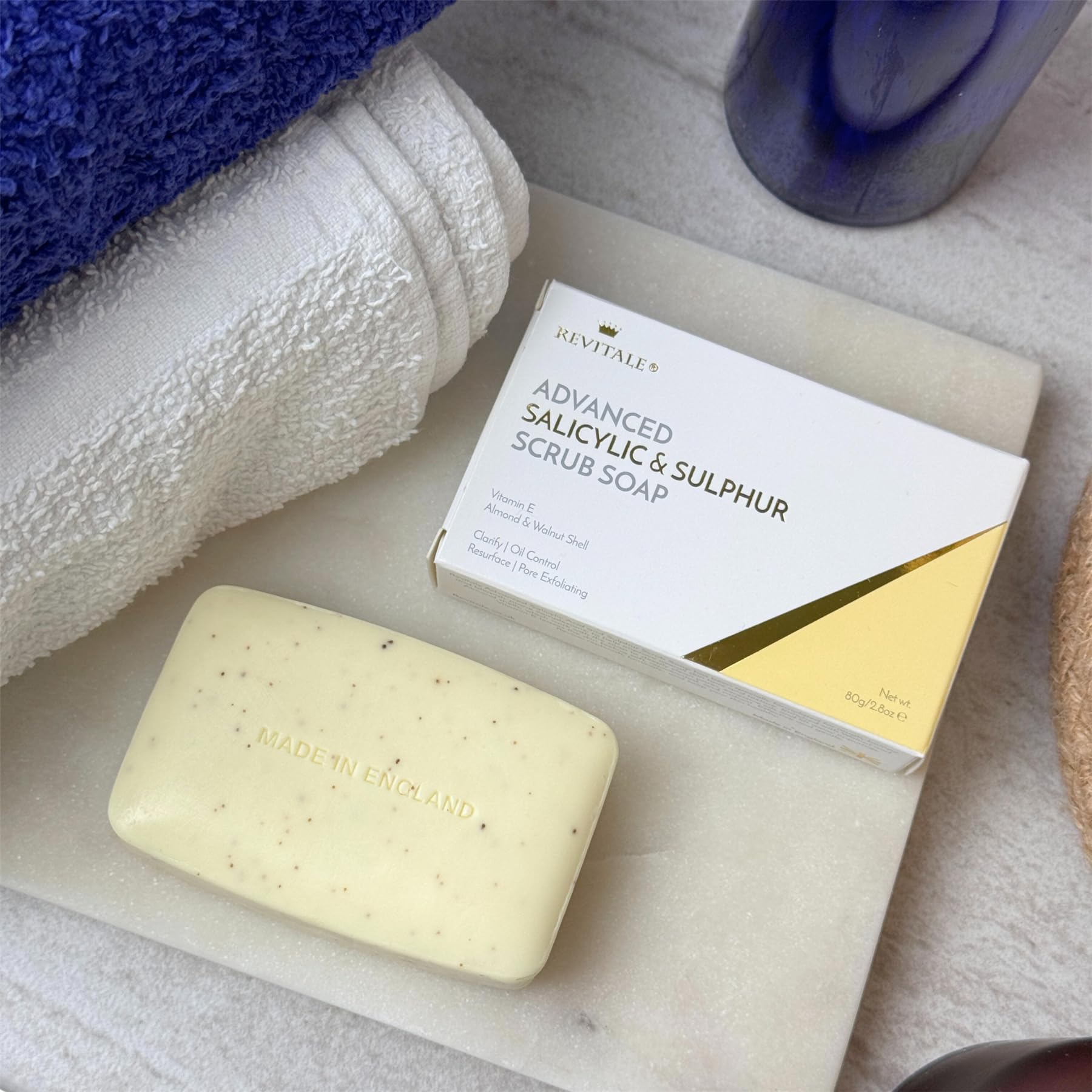 REVITALE Dermatologically-tested seal close-up signals safe, high-performance cleansing.