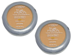 Revitalift True Match powder application swatch demonstrates buildable coverage.