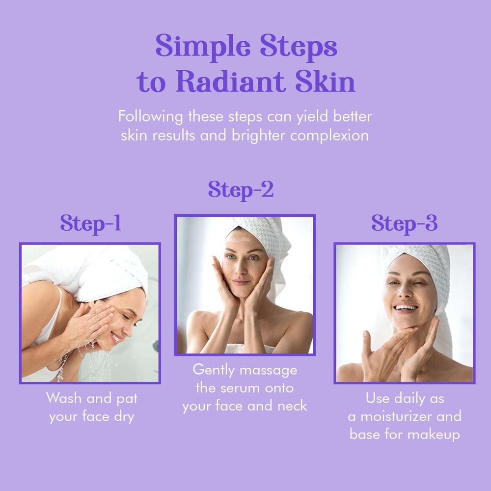 RevitaLux serum being massaged into skin during morning routine.