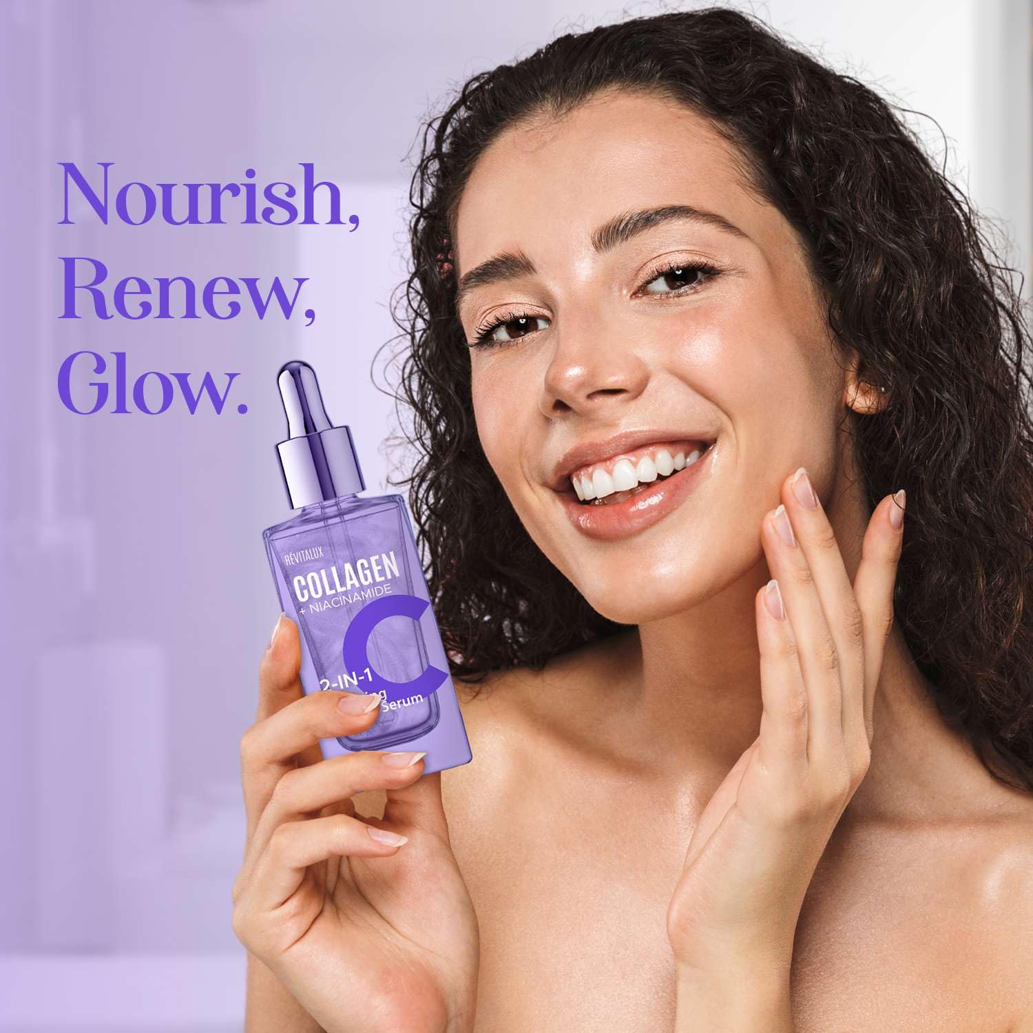 RevitaLux product packaging on vanity emphasizes premium Korean skincare.