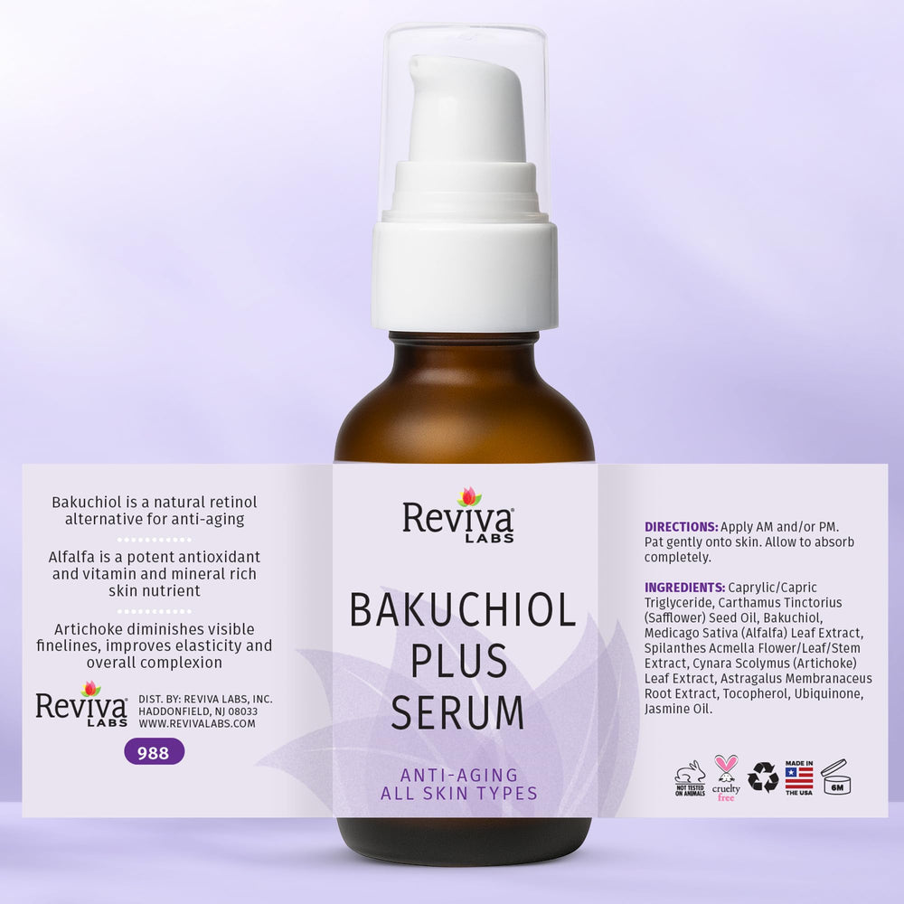 Skincare routine scene with Bakuchiol Serum for day and night use