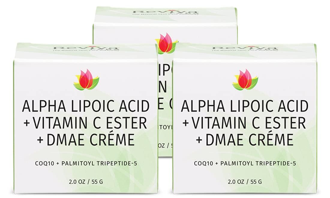 Reviva Labs DMAE Cream neck and face jar shows rich texture with firming potential