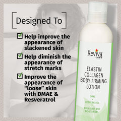 Close-up of lotion texture from Reviva Labs Elastin & Collagen Lotion for smooth absorption.