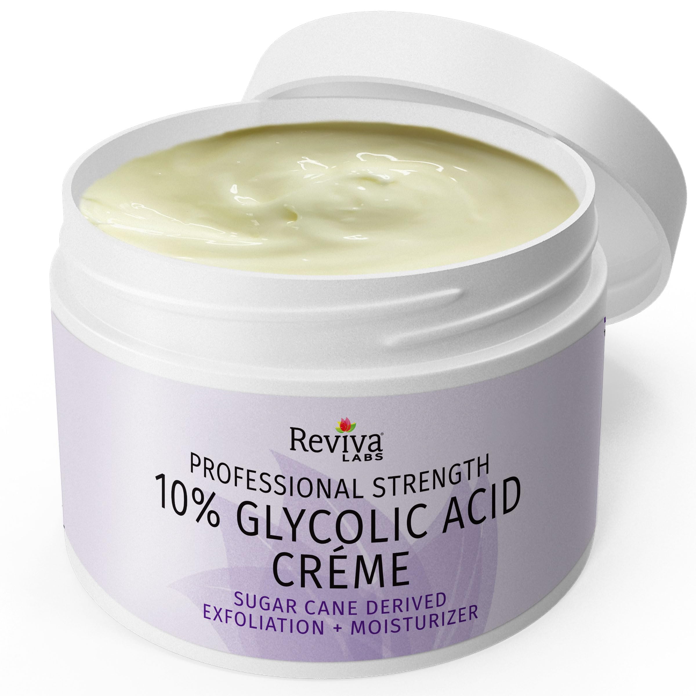 Texture swirl of Reviva Labs Glycolic Acid Creme showing mild exfoliation.