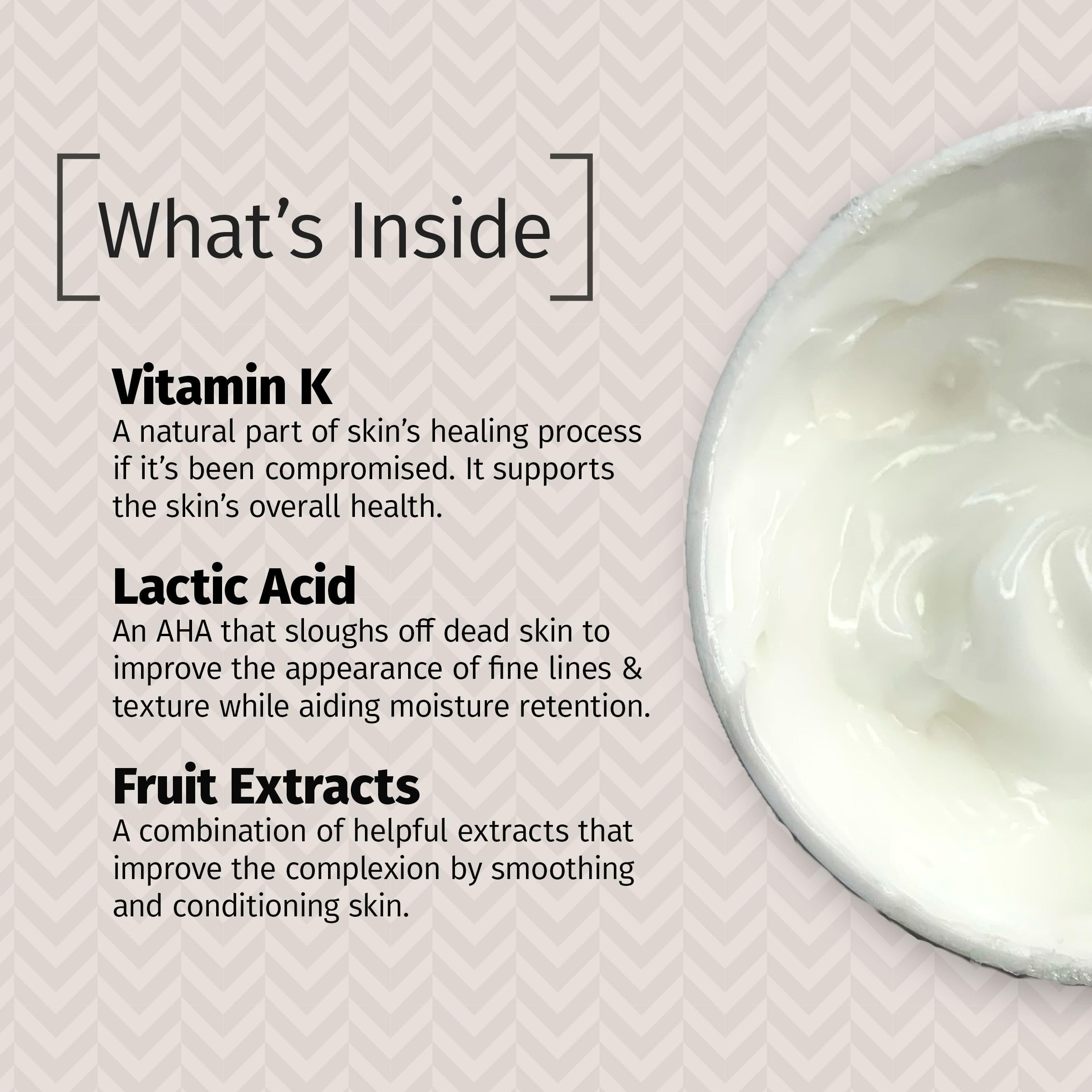 Reviva Labs packaging highlights vitamin K and natural extracts.