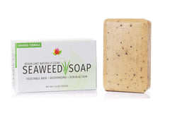 Reviva Seaweed Soap 4-pack side view shows natural ingredients and gentle cleansing for daily use.