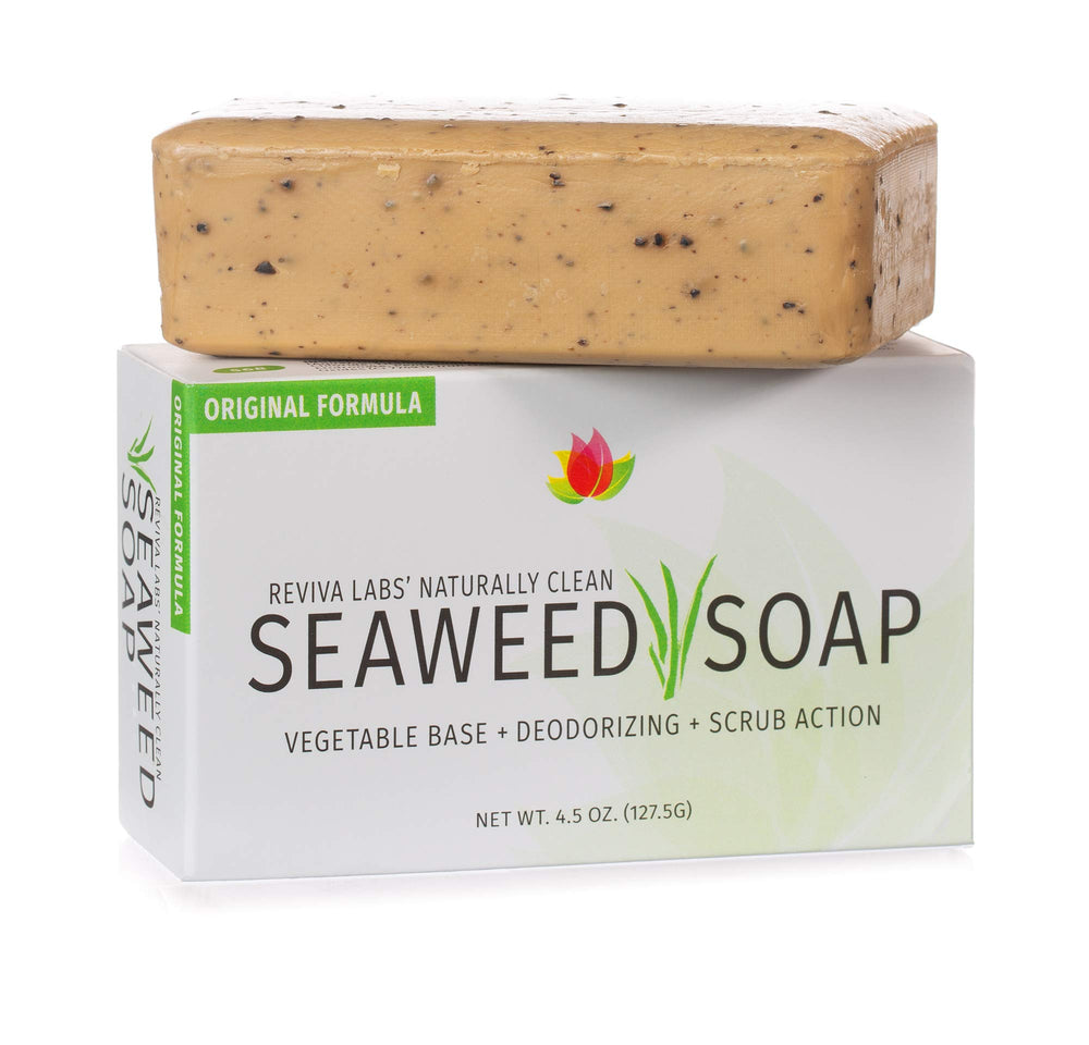 Reviva Seaweed Soap eco packaging showcasing sustainable formula.