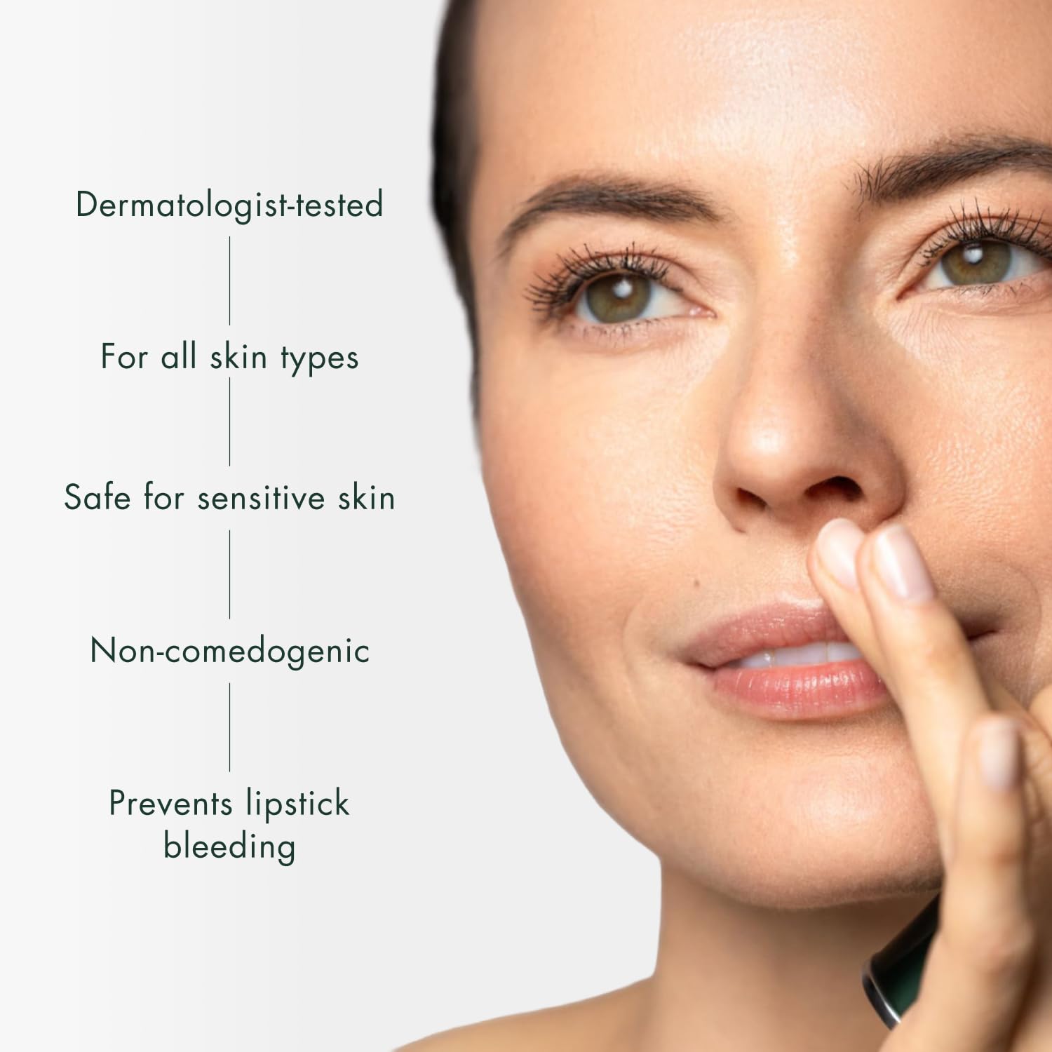 Visual result concept showing reduced vertical lip lines with RéVive serum.
