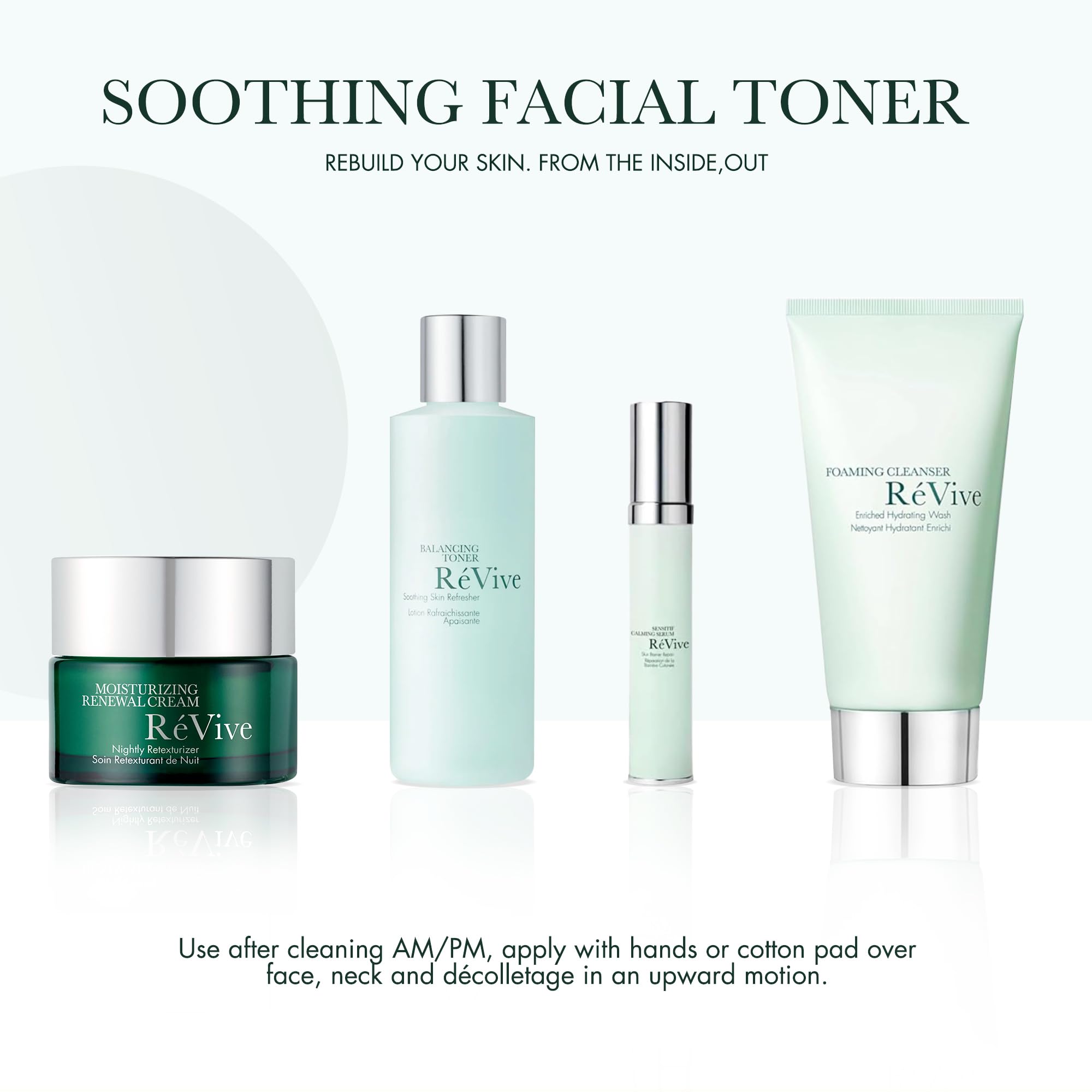 Texture of RéVive Balancing Toner leaves skin smooth and hydrated.