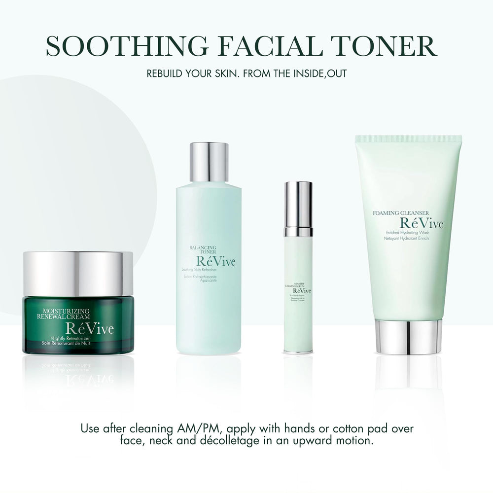 Texture of RéVive Balancing Toner leaves skin smooth and hydrated.