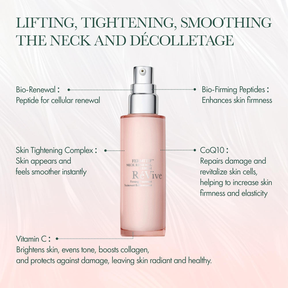 RéVive Fermitif neck serum dual-ended brush for precise application.