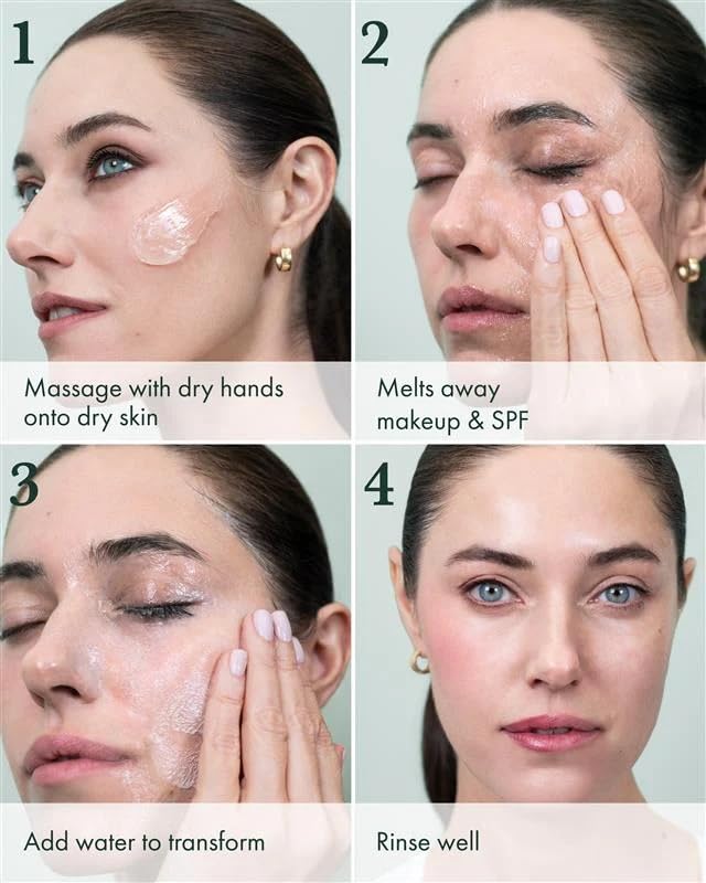 RéVive Melting Face Cleanser with jojoba oil softens skin after cleanse.