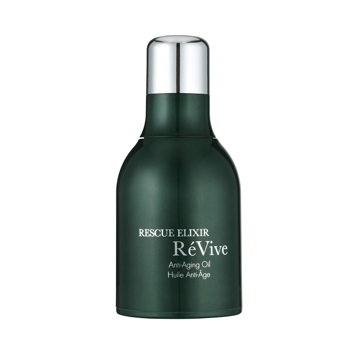 RéVive Rescue Elixir bottle close-up signaling premium overnight hydration.