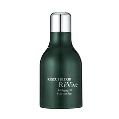 RéVive Rescue Elixir bottle close-up signaling premium overnight hydration.