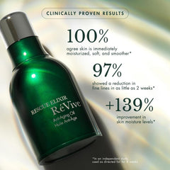 Silky oil texture on skin for immediate softness and smoothness.