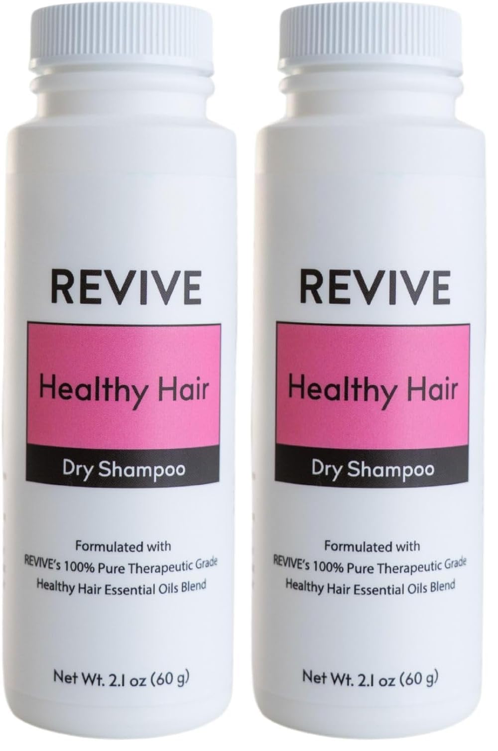 REVIVEEO dry shampoo powder in rosemary jar for oil absorption and a refreshed look.