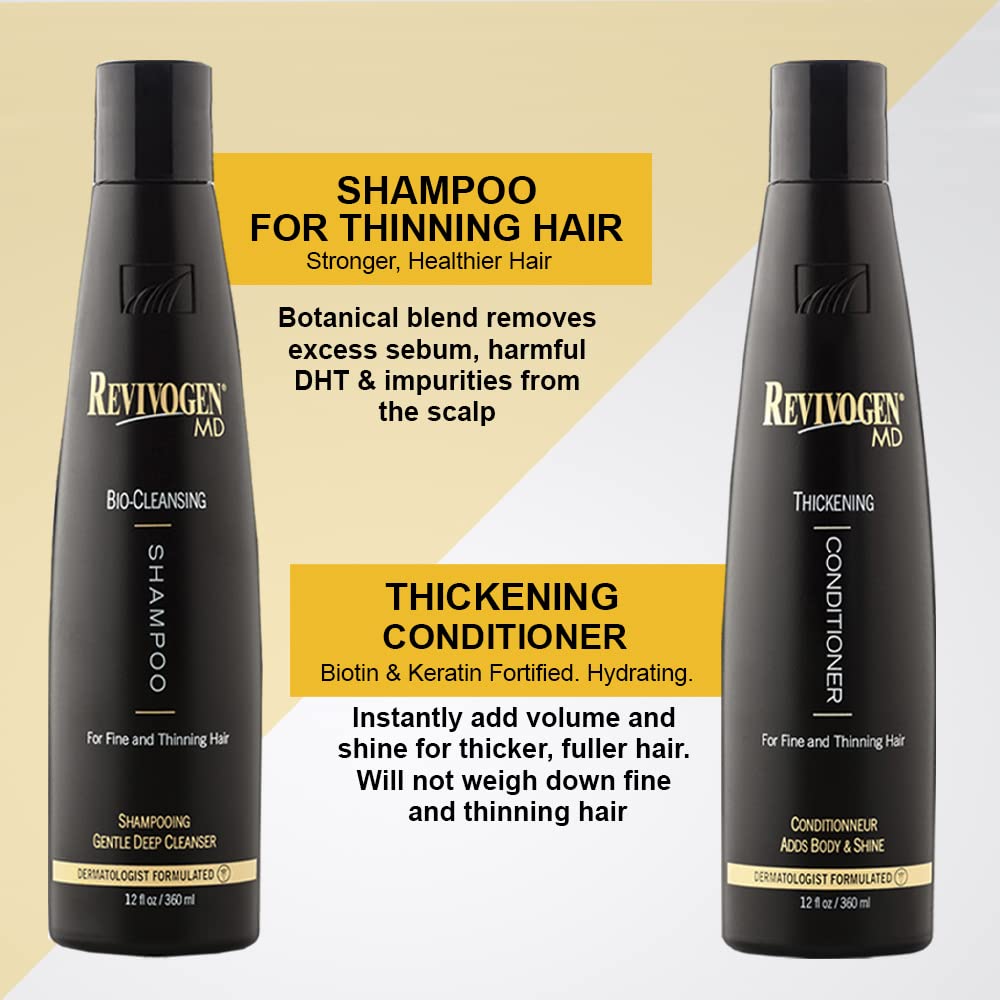 Revivogen MD sulfate-free label on bottle suitable for color-treated hair