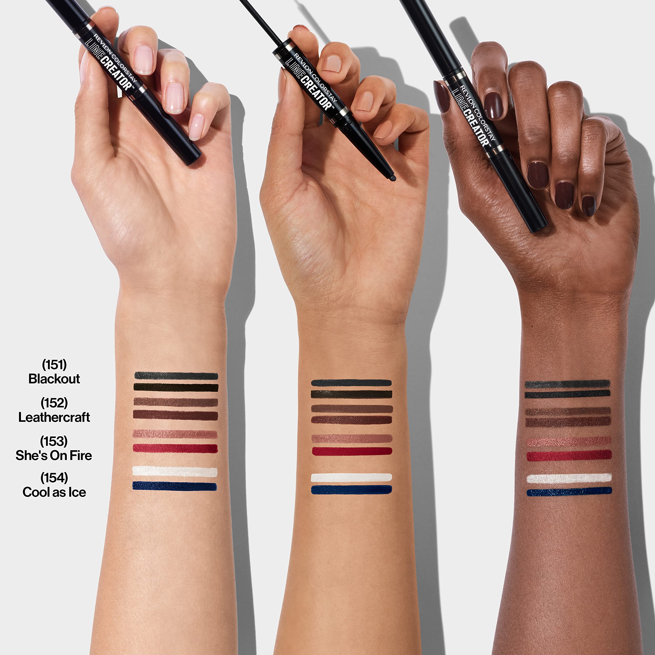 REVLON blackout shade for bold graphics and smoky looks.