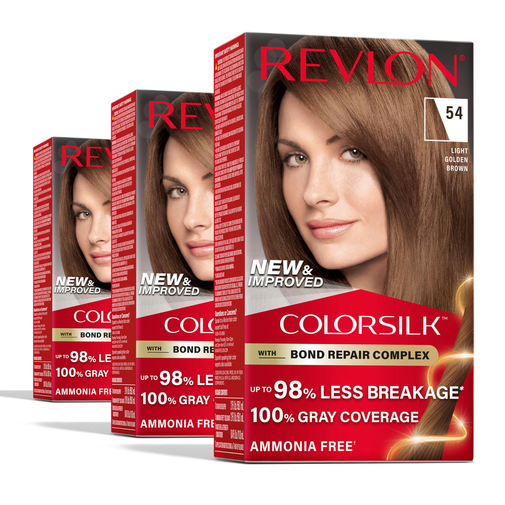 Revlon ColorSilk bond repair bottle showing bond repair complex for stronger-looking hair.