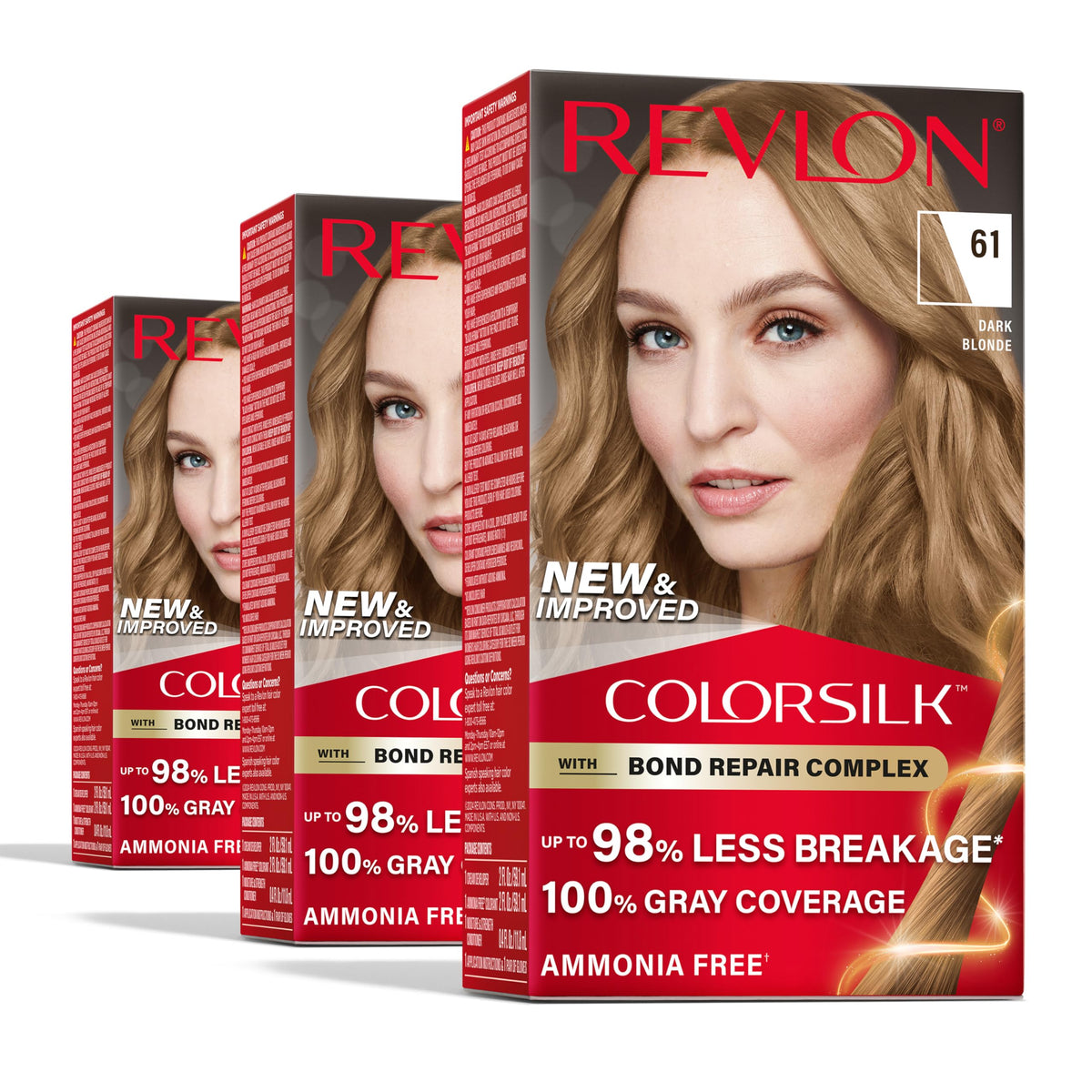 Revlon ColorSilk bottle pour demonstrates easy application and even color