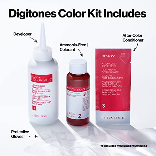 REVLON ColorSilk Digitones pastel lavender shade for radiant salon-like results.