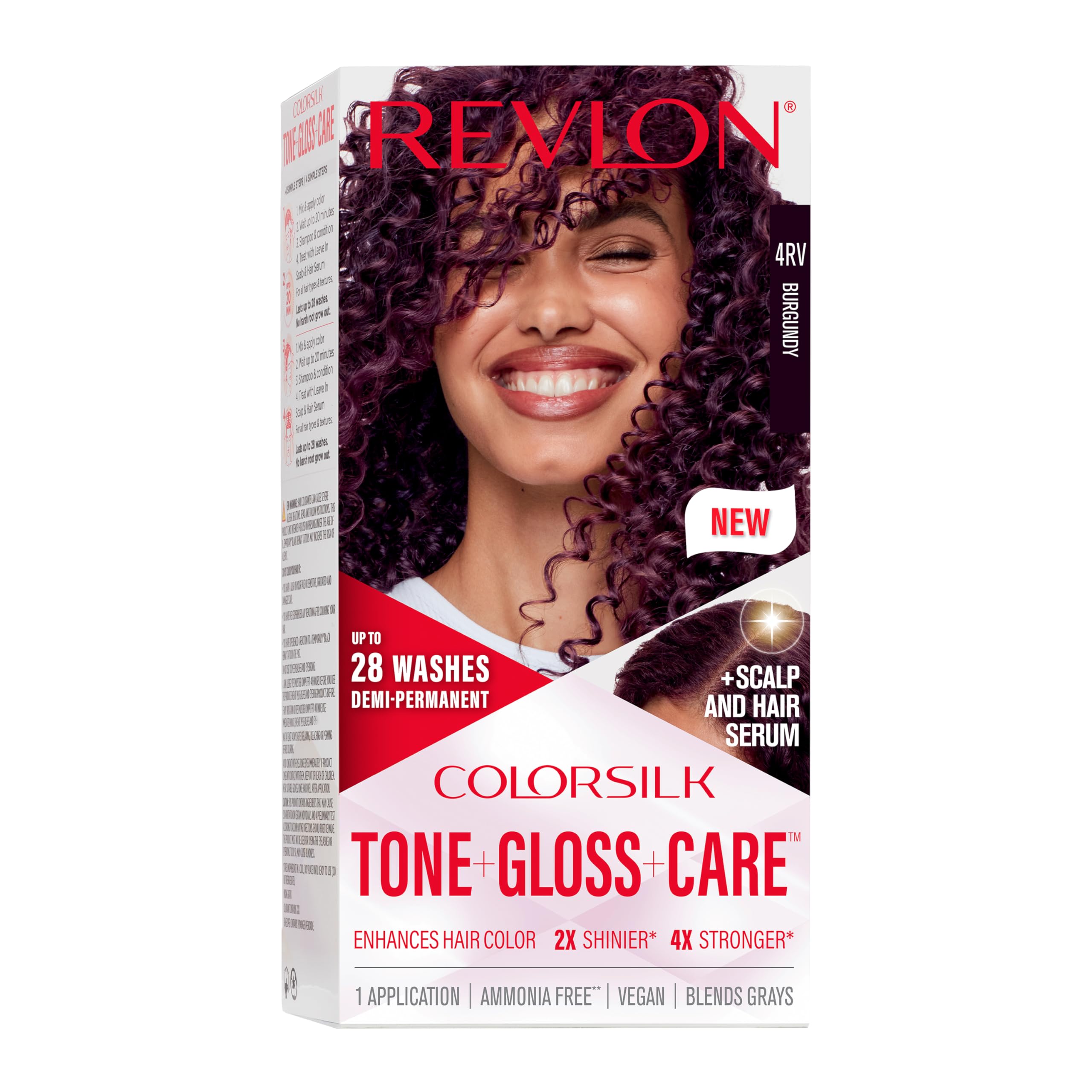 Revlon ColorSilk Tone + Gloss bottle showing vibrant color finish