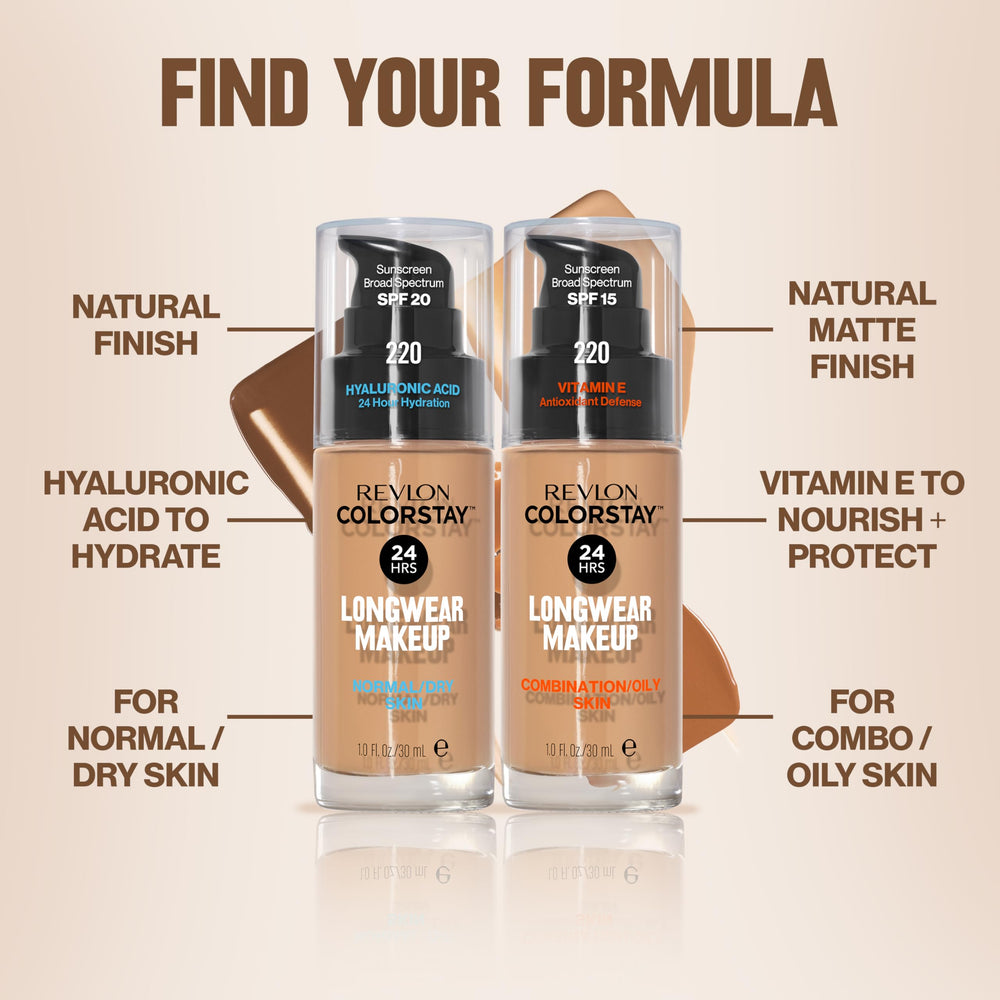 REVLON ColorStay 24-hour wear on model with lightweight feel.