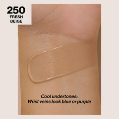 REVLON ColorStay cap with application demo showing smooth blend.