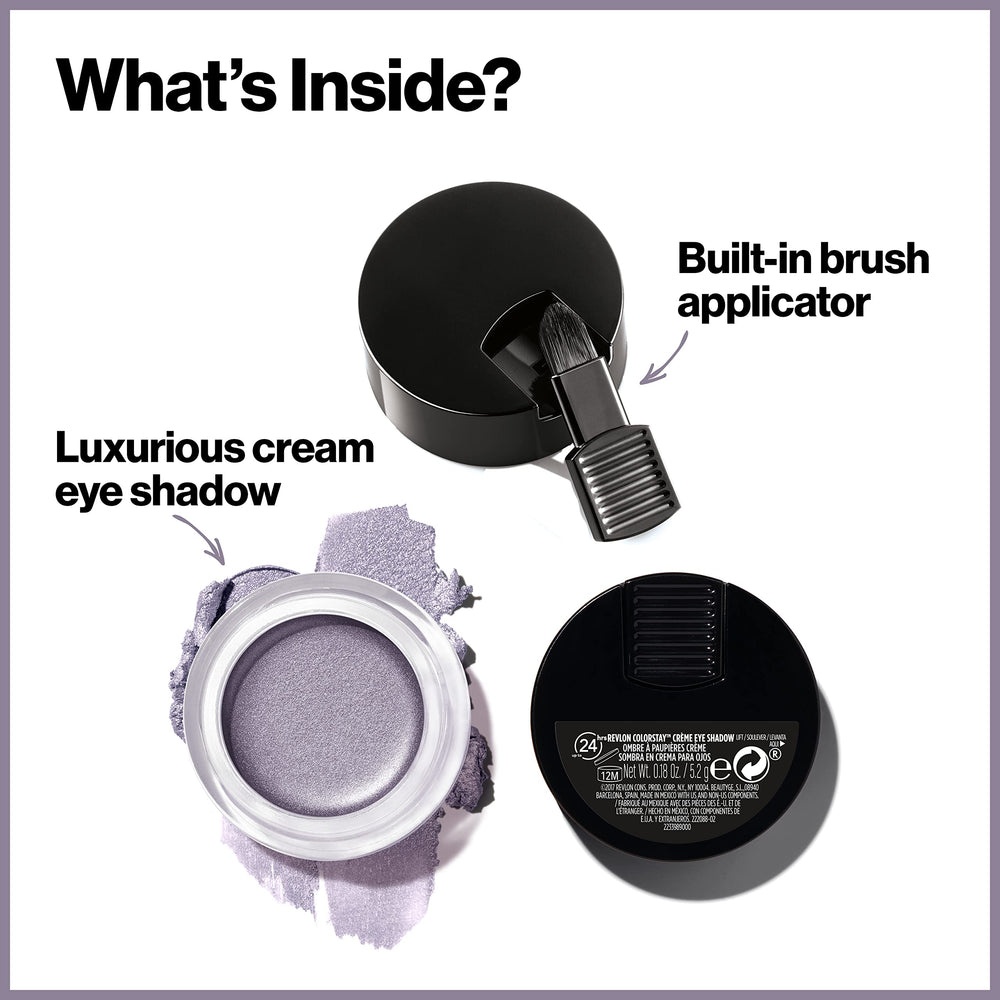 Revlon ColorStay Creme Eyeshadow Espresso long-wear color on eyelid.
