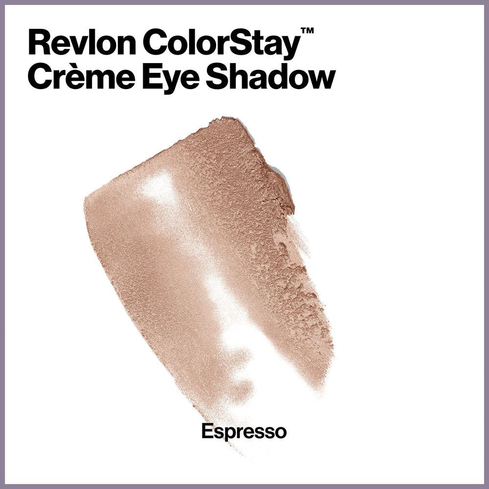 Revlon ColorStay Creme Eyeshadow Espresso on lid for crease-defining color.
