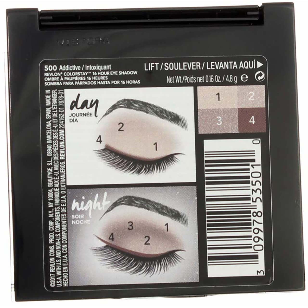 REVLON ColorStay Quad Addictive offers wet-dry versatility for intensified color.