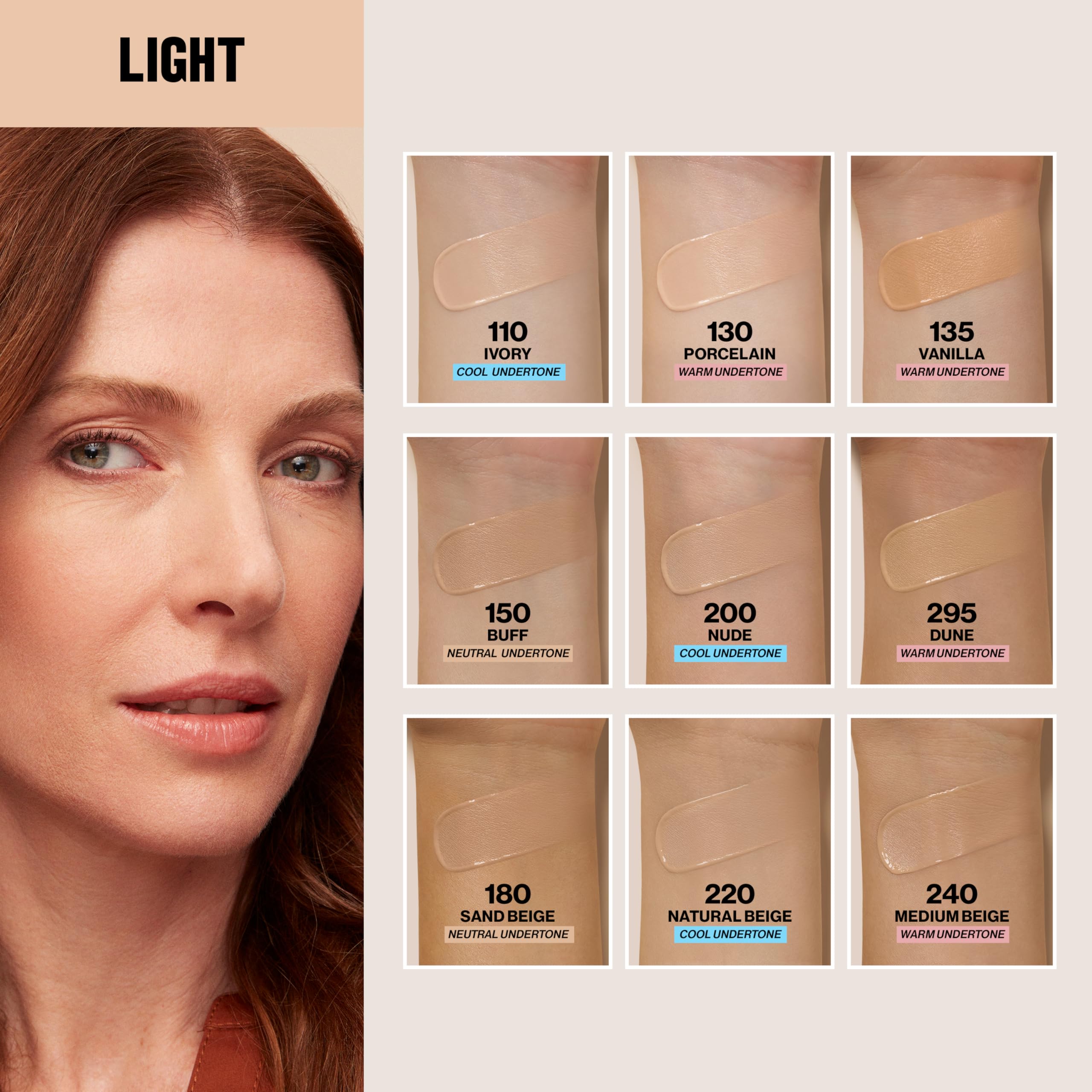 Revlon ColorStay close-up shows natural finish on skin.