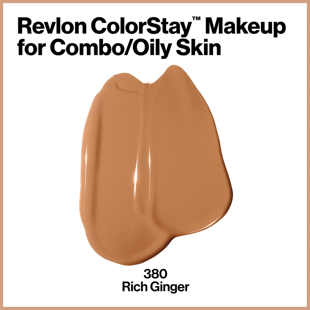 Swatch of REVLON ColorStay Rich Ginger showing true color and matte finish